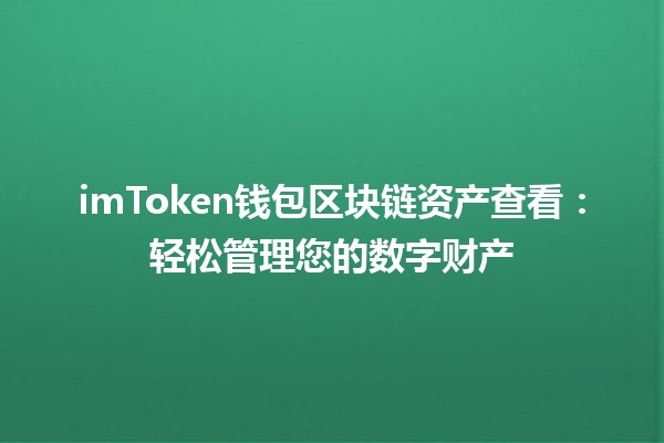 imToken钱包区块链资产查看：轻松管理您的数字财产💰✨