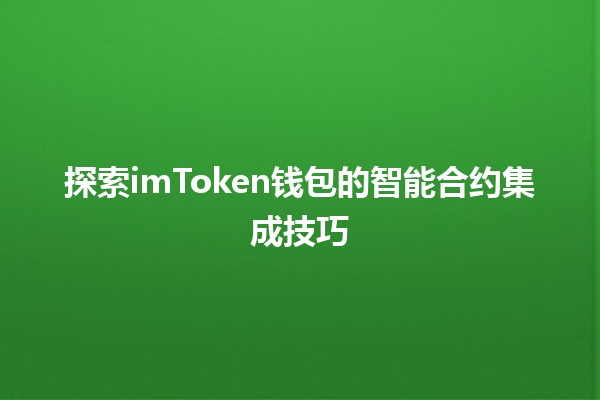 💰探索imToken钱包的智能合约集成技巧💻