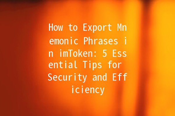 How to Export Mnemonic Phrases in imToken: 5 Essential Tips for Security and Efficiency 🔑💼