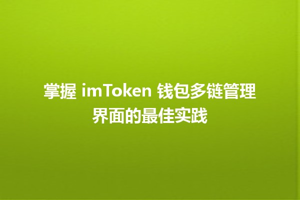 🌐 掌握 imToken 钱包多链管理界面的最佳实践💰