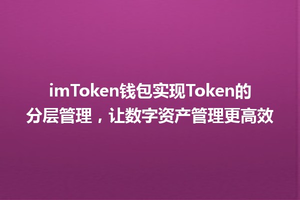 imToken钱包实现Token的分层管理，让数字资产管理更高效💰📈