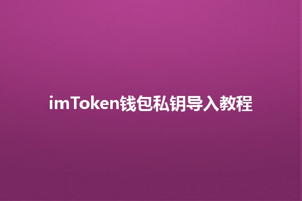 imToken钱包私钥导入教程 🔑💰