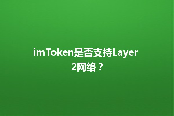 imToken是否支持Layer 2网络？🚀🔗